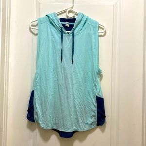 Under armour sleeveless hoody teal size M loose